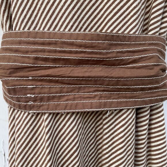 Plenty By Tracy Reese Tank Top Mini Dress Women’s Sm Brown/Cream Striped Bubble - Picture 9 of 15